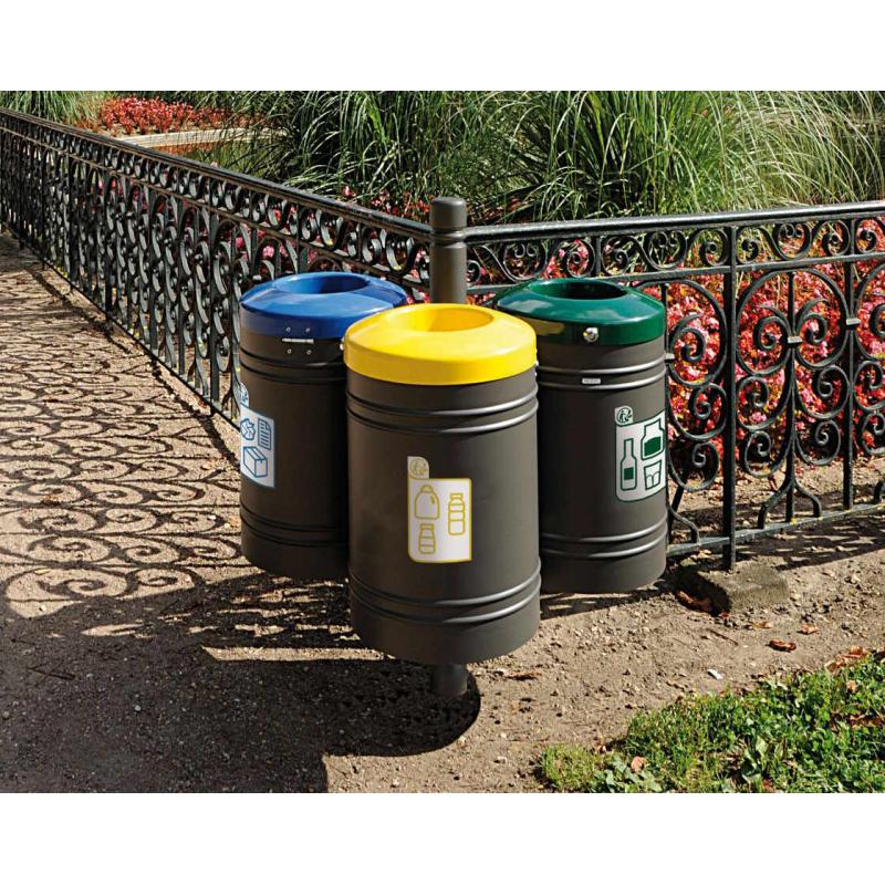 Urban Recycling Point 40 Liters x 3 - City Sustainable Waste Management Solution