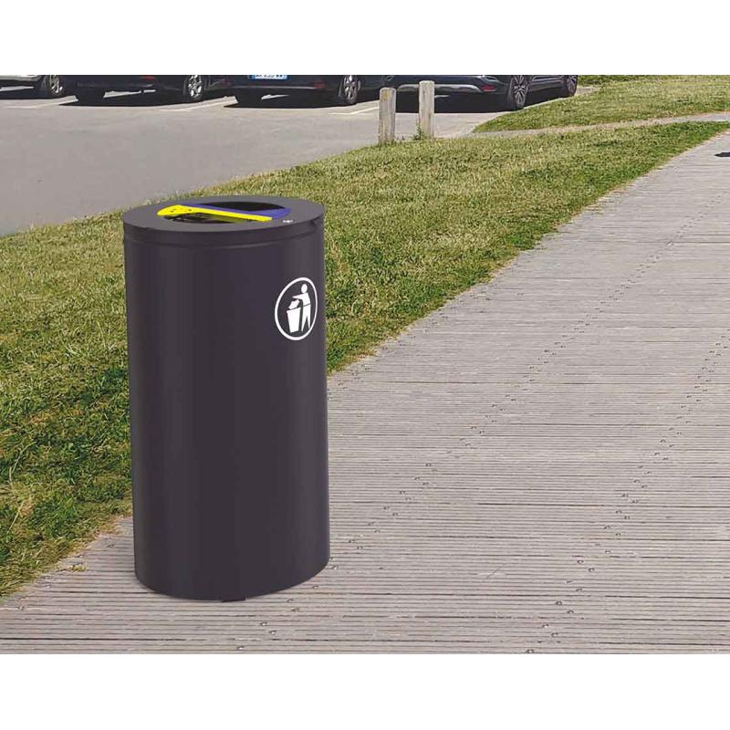 Olbia Dual-Compartment Recycling Point Bin Sustainable Waste Management Solution for Public and Commercial Spaces