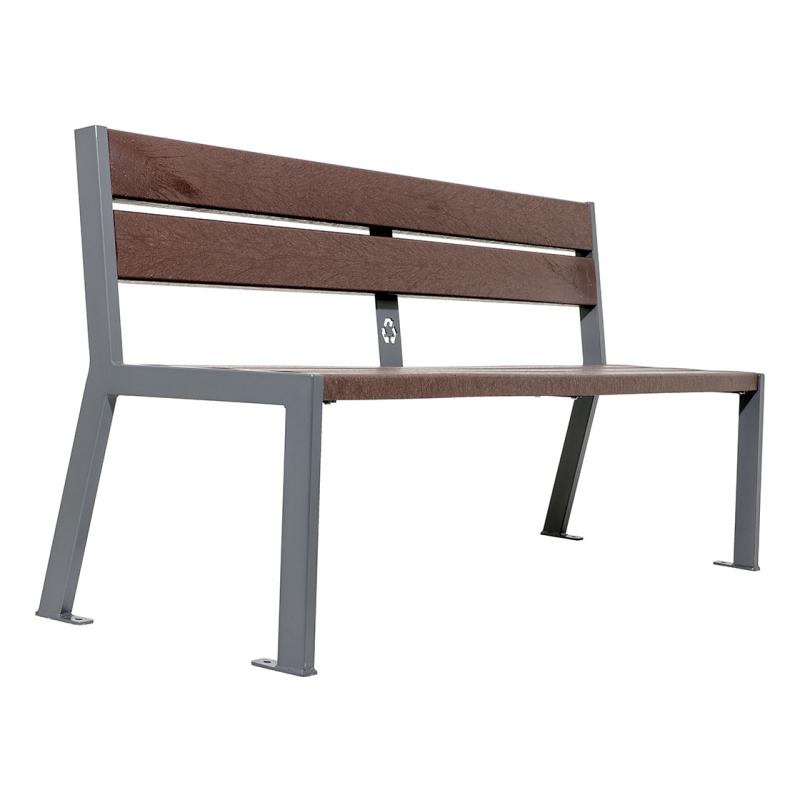 Silaos® Recycled Plastic Bench 5-Slats Sustainable Comfort with Stylish Design