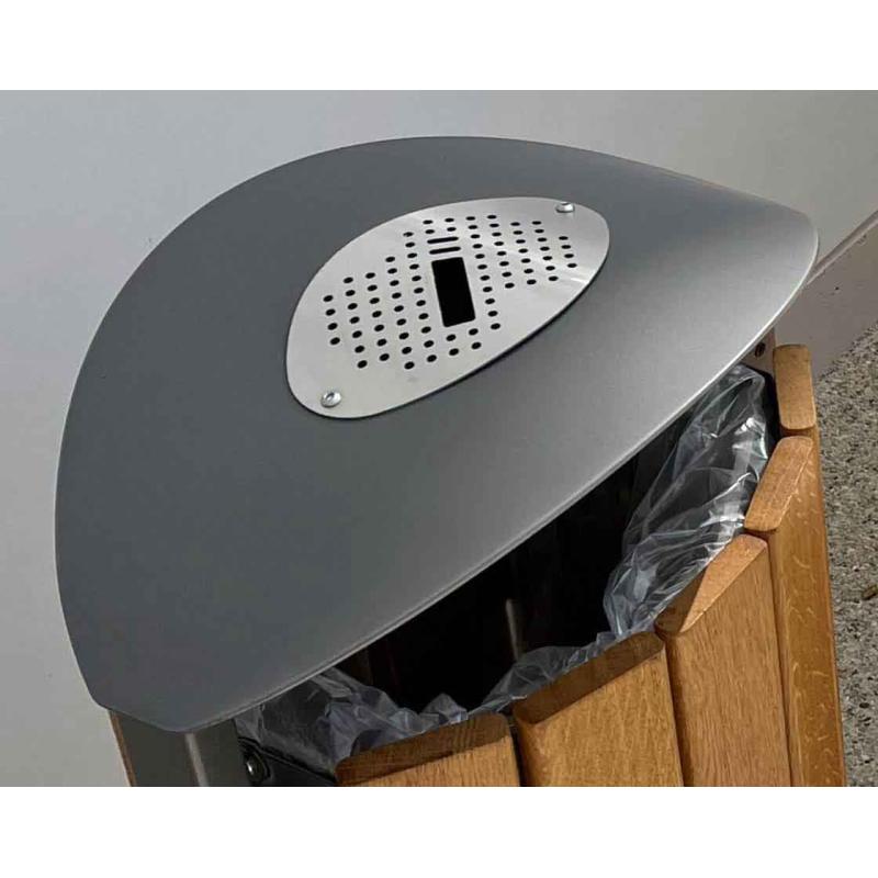 Silaos® litter bin - 50 liters (On base plate) Harmonizing Modern Design with Urban Functionality