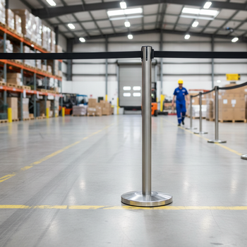 Premium Receiver Post for Belt Stanchions - Eco-Friendly Steel Construction for Queue Management