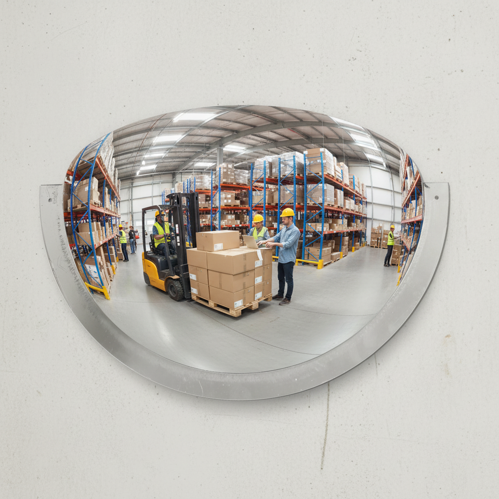 Professional 180mm Indoor Panoramic Observation Mirror - Shockproof Acrylic for Enhanced Visibility and... | Barriers Co