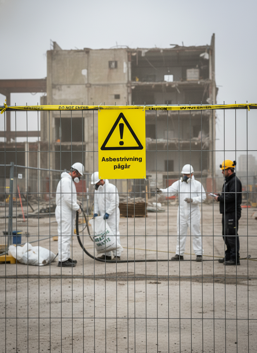 Premium A4 Warning Sign for Asbestos Removal - Durable Materials and Multiple Mounting Options