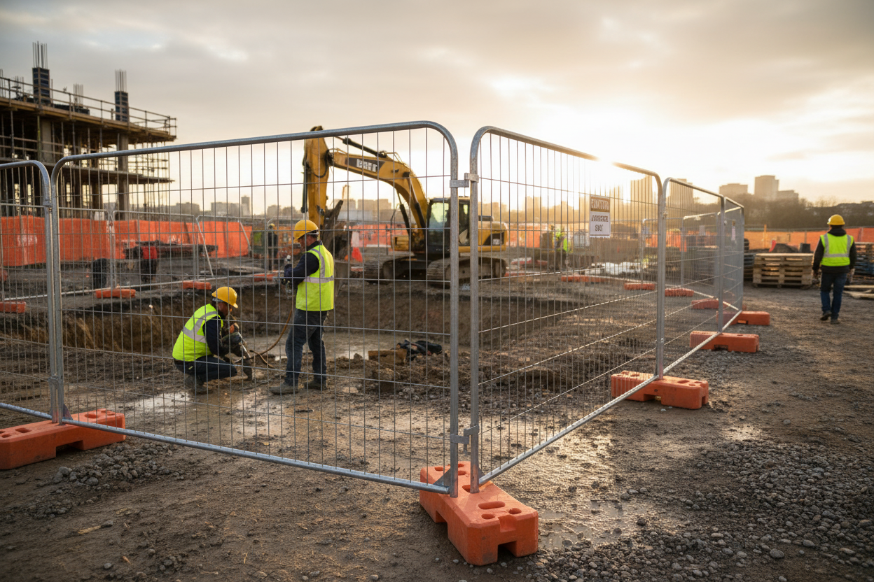 Premium Temporary Fence Panel with Rounded Corners - 3.5m x 2m for Secure Perimeter Protection