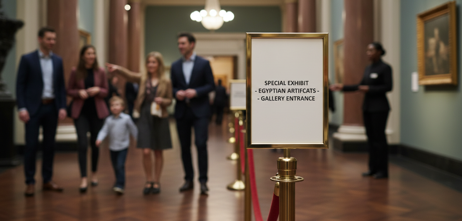 Premium A4 Sign Holder with Acrylic Frames for Rope Barrier Posts - Elegant Design and Compatibility