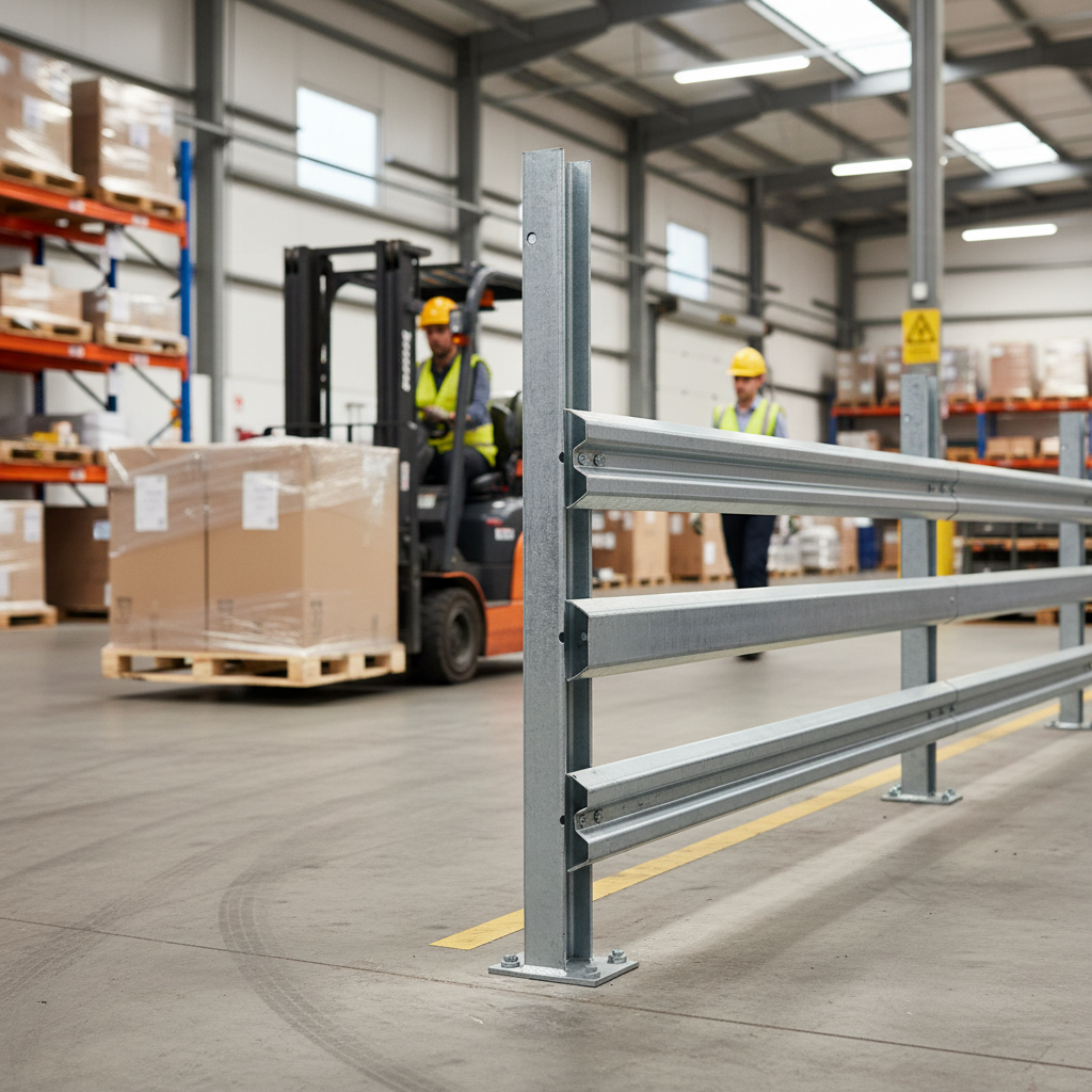 Premium 1800mm Heavy Duty Double Run RSJ Barrier Post for Vehicle Protection - High-Quality Professional... | Barriers Co