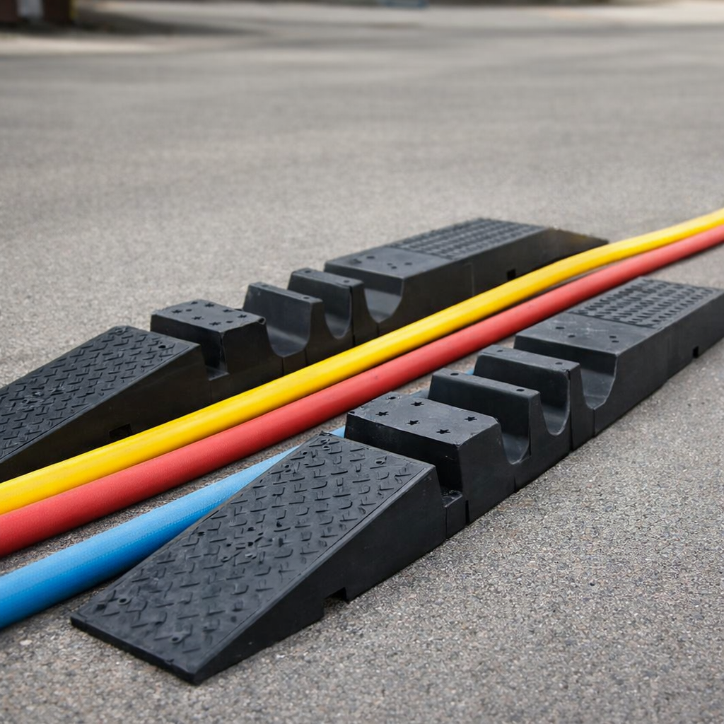 Adjustable Pipe Ramp Modular Hose Ramps 100-150mm H x 275mm W – Heavy Duty
