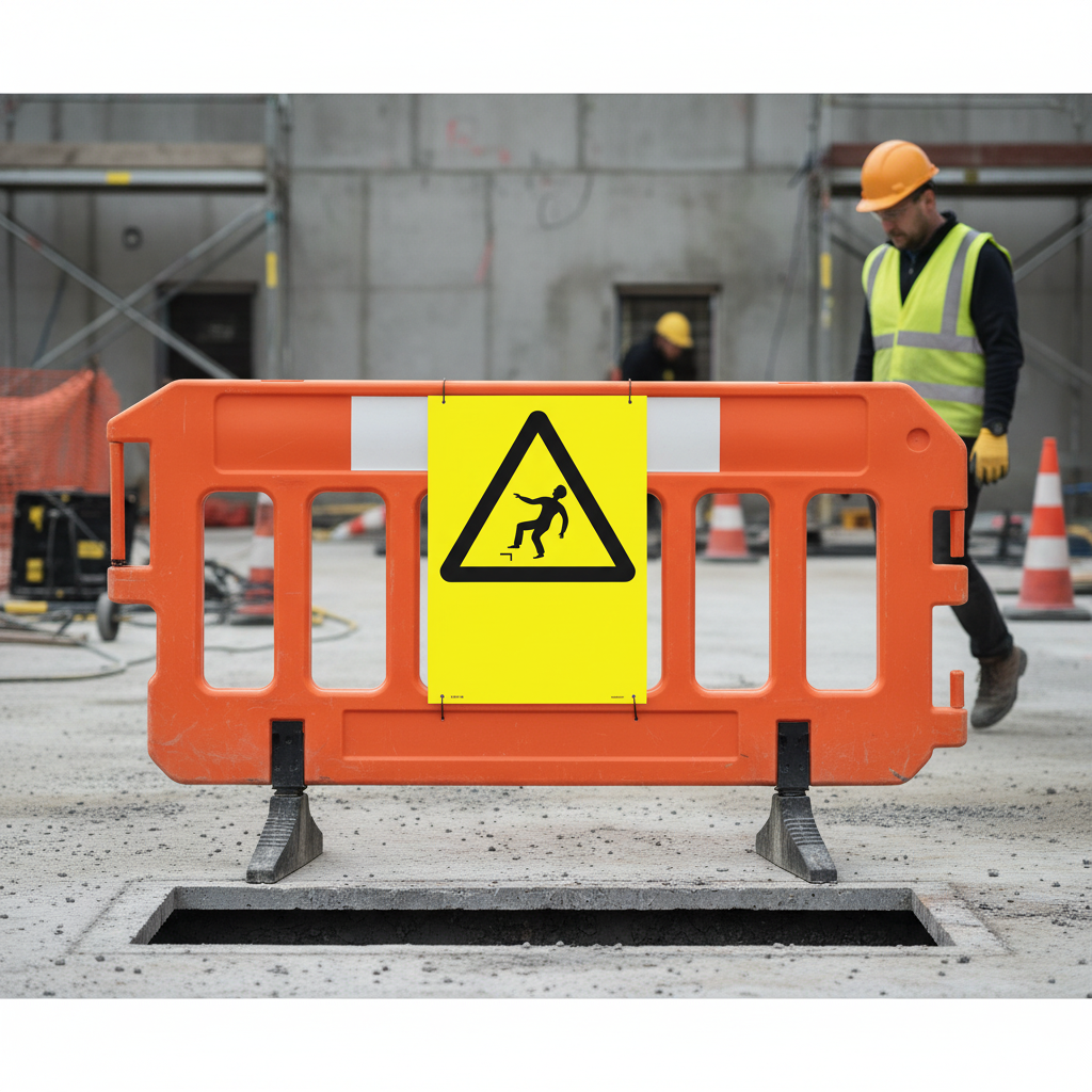 Premium Warning Sign for Open Excavation - Durable Materials, Multiple Mounting Options, and High Visibility