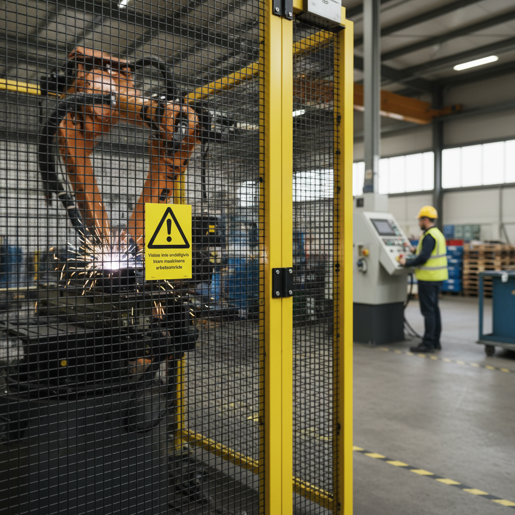 Premium Safety Warning Decal for Machine Work Area - Various Sizes and Materials for Clear Visibility