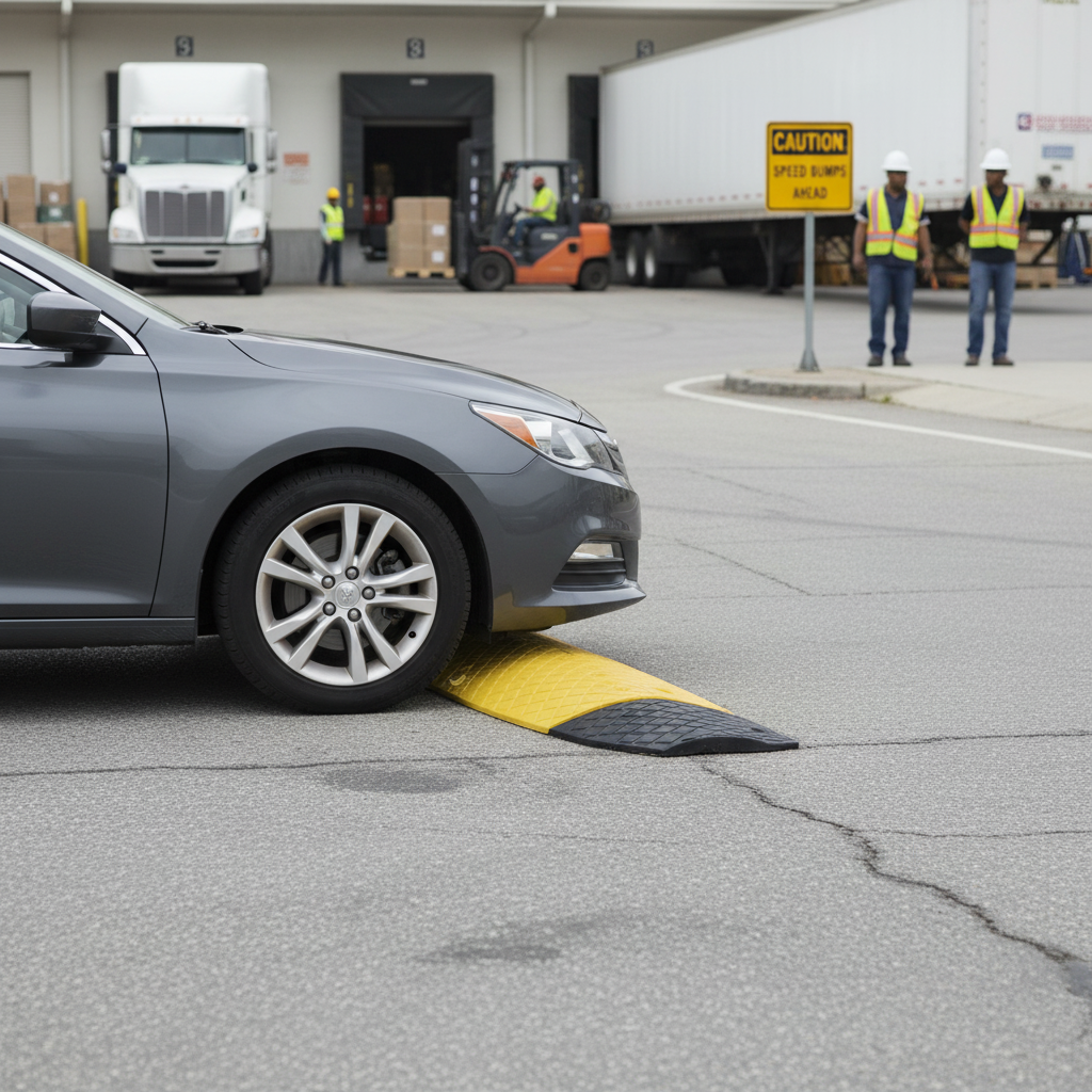 Heavy Duty Yellow Speed Bump Shoulder Section 50mm / 75mm for Road Safety and Traffic Control