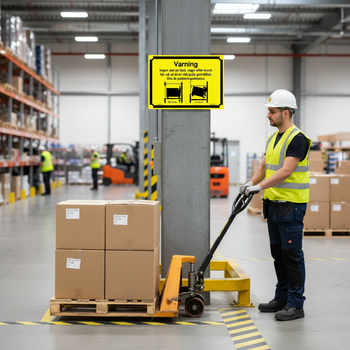 Premium Warning Sign – No Load Over Yellow Field in Various Materials and Sizes for Professional Safety Marking