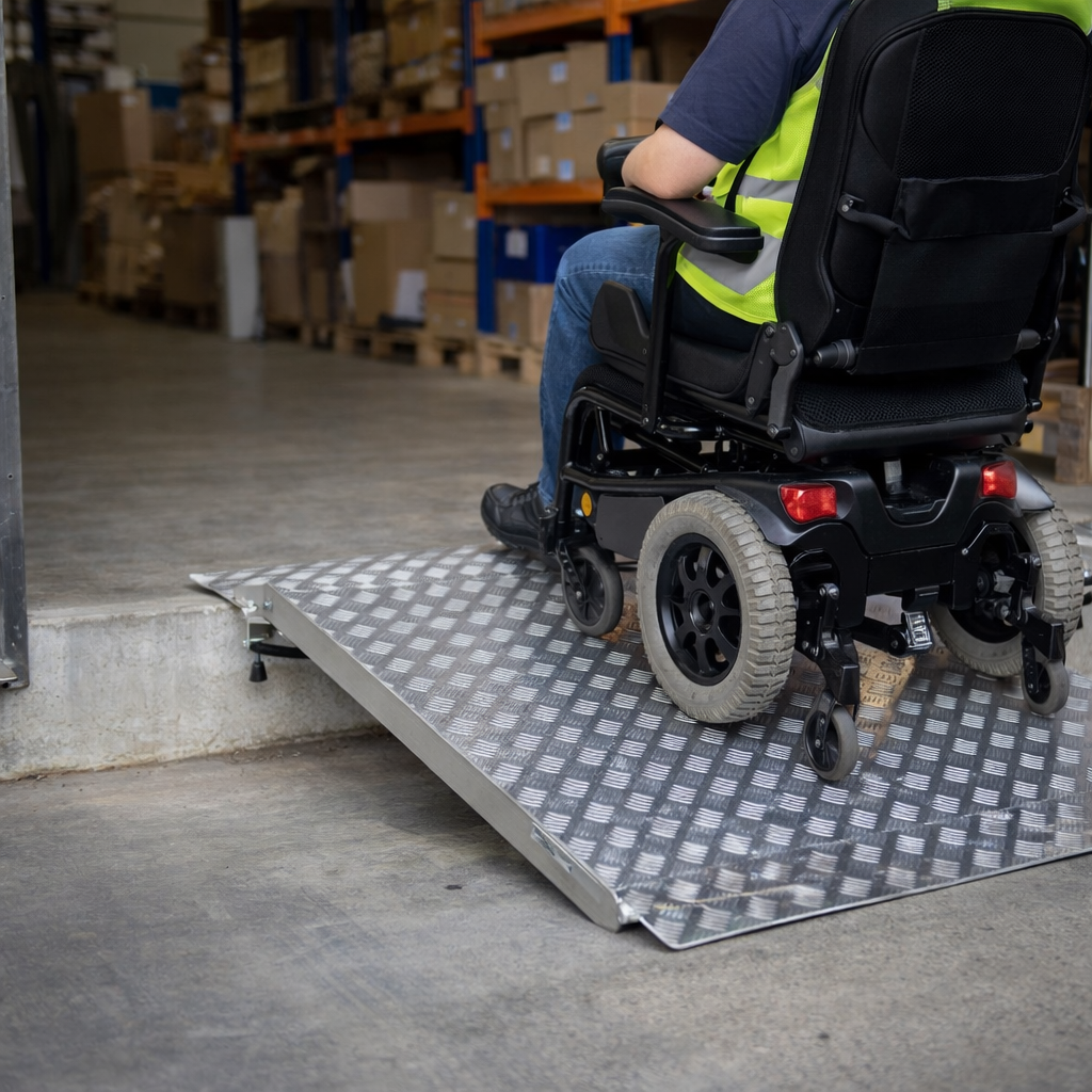 Folding Drive In Ramp – Black – Up to 150mm Load Height – Wheelchair & Scooter Access