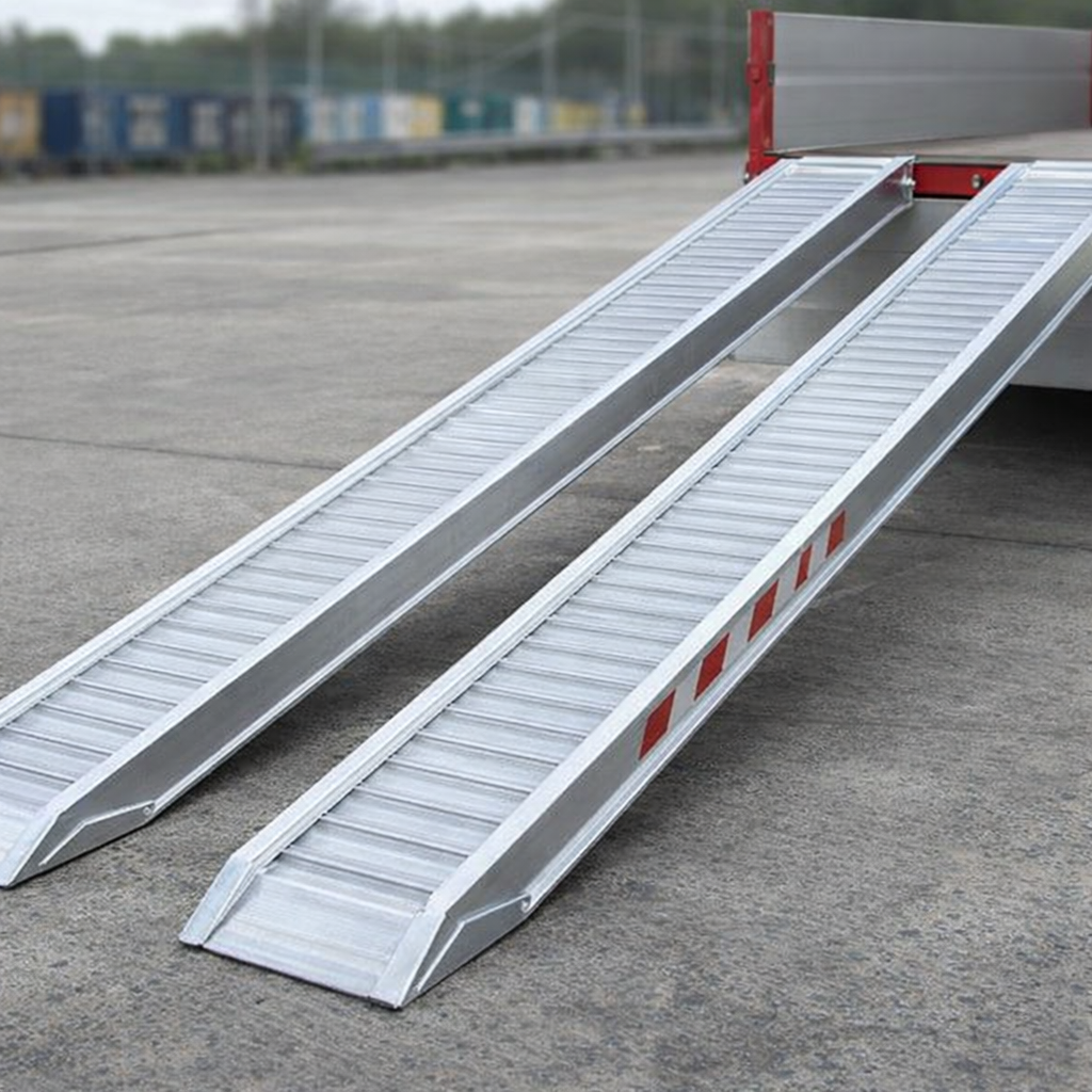 Extra Wide Aluminium Loading Ramps – 4500x400mm – 2750kg Capacity – Plant & Mini Digger Use