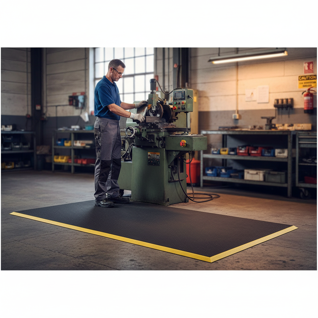 Premium Light Duty Anti-Fatigue Mat with Pebbled Surface and Anti-Slip Features for Comfortable Standing Work | Barriers Co