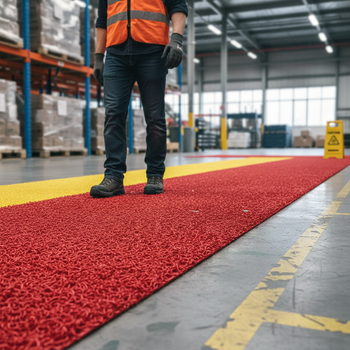 Heavy Duty Spaghetti Site Mat PVC Industrial Matting - 1200mm x 12m with Anti-Slip and UV Resistance