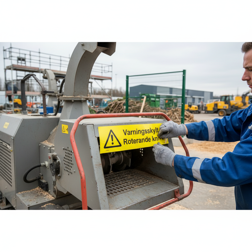 Premium Warning Sign with Rotating Blades - Durable PVC and Aluminum Options for Increased Safety Awareness