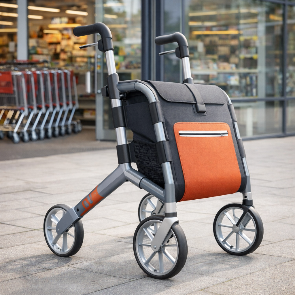 Rollator – Lightweight & Foldable – Adjustable Height – Outdoor Use