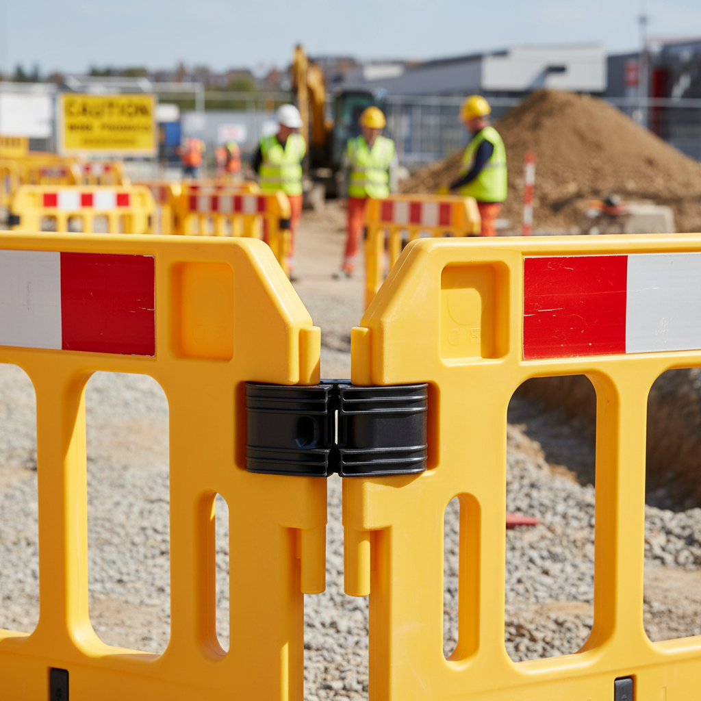 Premium Replacement Barrier Clips for Enhanced Stability and Rigidity in Pedestrian Barriers - side view | Barriers Co