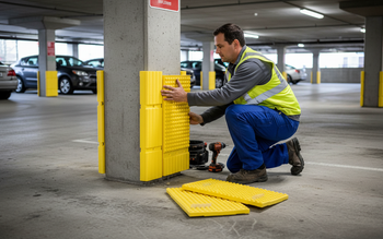 Premium Yellow Panels for Parking Safety - 4 Panels per Carton for Enhanced Visibility and Protection