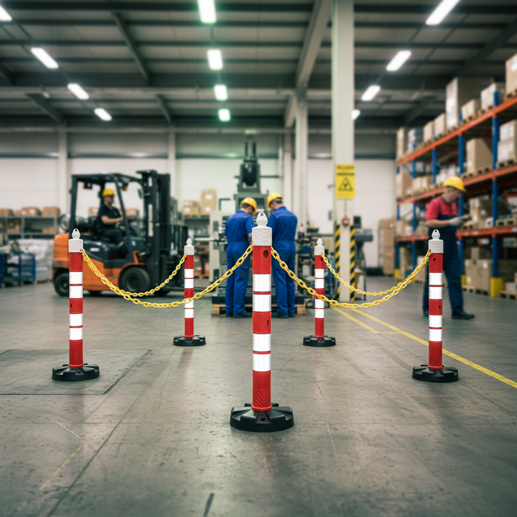 1100mm Traffic Control Delineator Post – Double Reflective for Road Safety