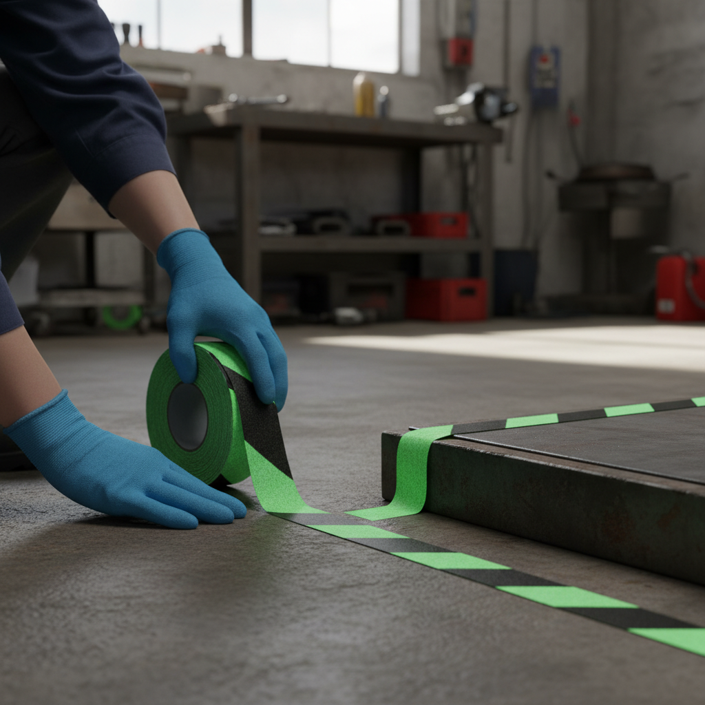 Premium Glow-in-the-Dark Anti-Slip Tape for Enhanced Safety in Low-Light Conditions, Ideal for Industrial and Emergency Use