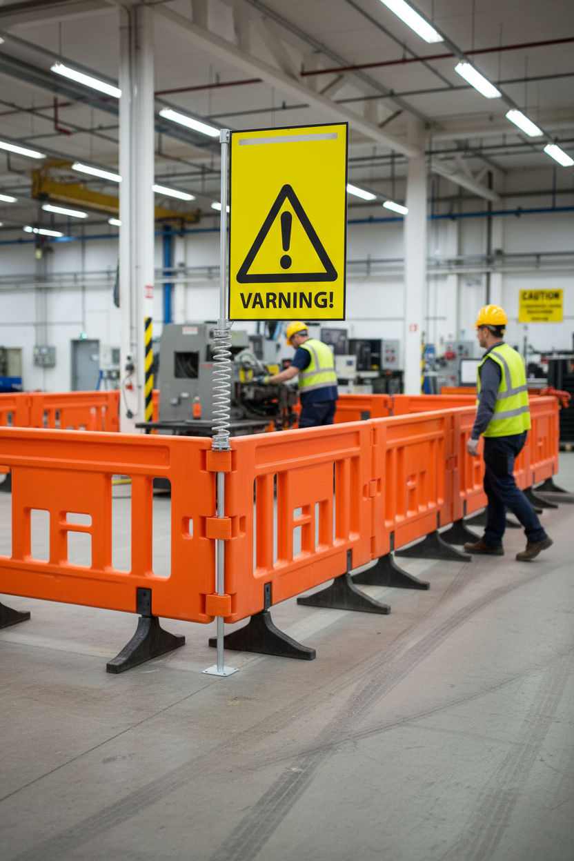 Premium Warning Flag with Clear 'Warning!' Message for Enhanced Visibility and Safety Guidance