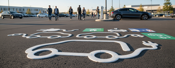 Premium Electric Vehicle Symbols for Road and Facility Marking - Durable Thermoplastic Graphics with Fast Installation