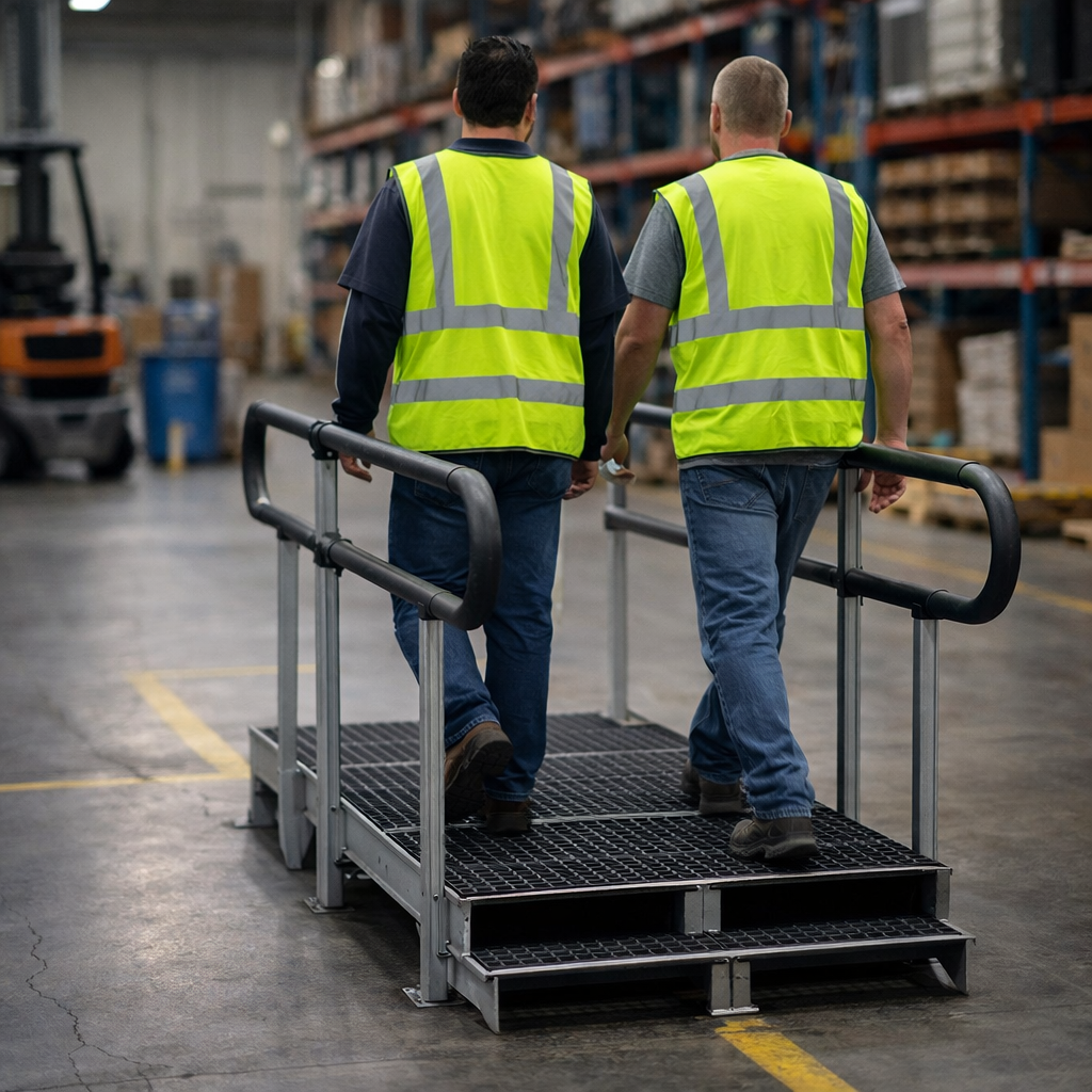 U-Shaped Handrail Endings – Black – Easy to Fit – Modular Ramp Kits