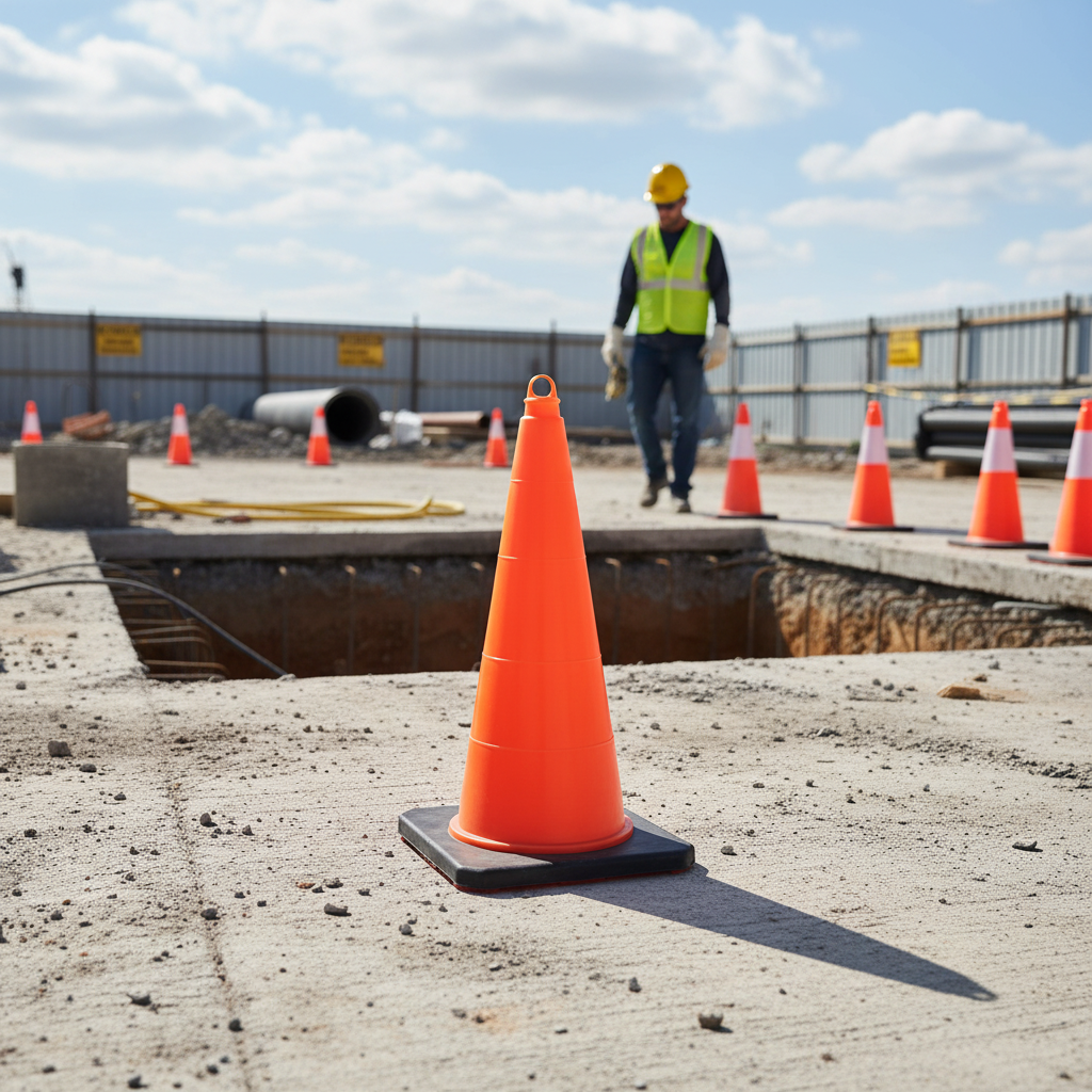 Premium Soft Warning Cone without Reflective Strip - Durable PVC Traffic Cone (32-50cm) for Safety and Visibility