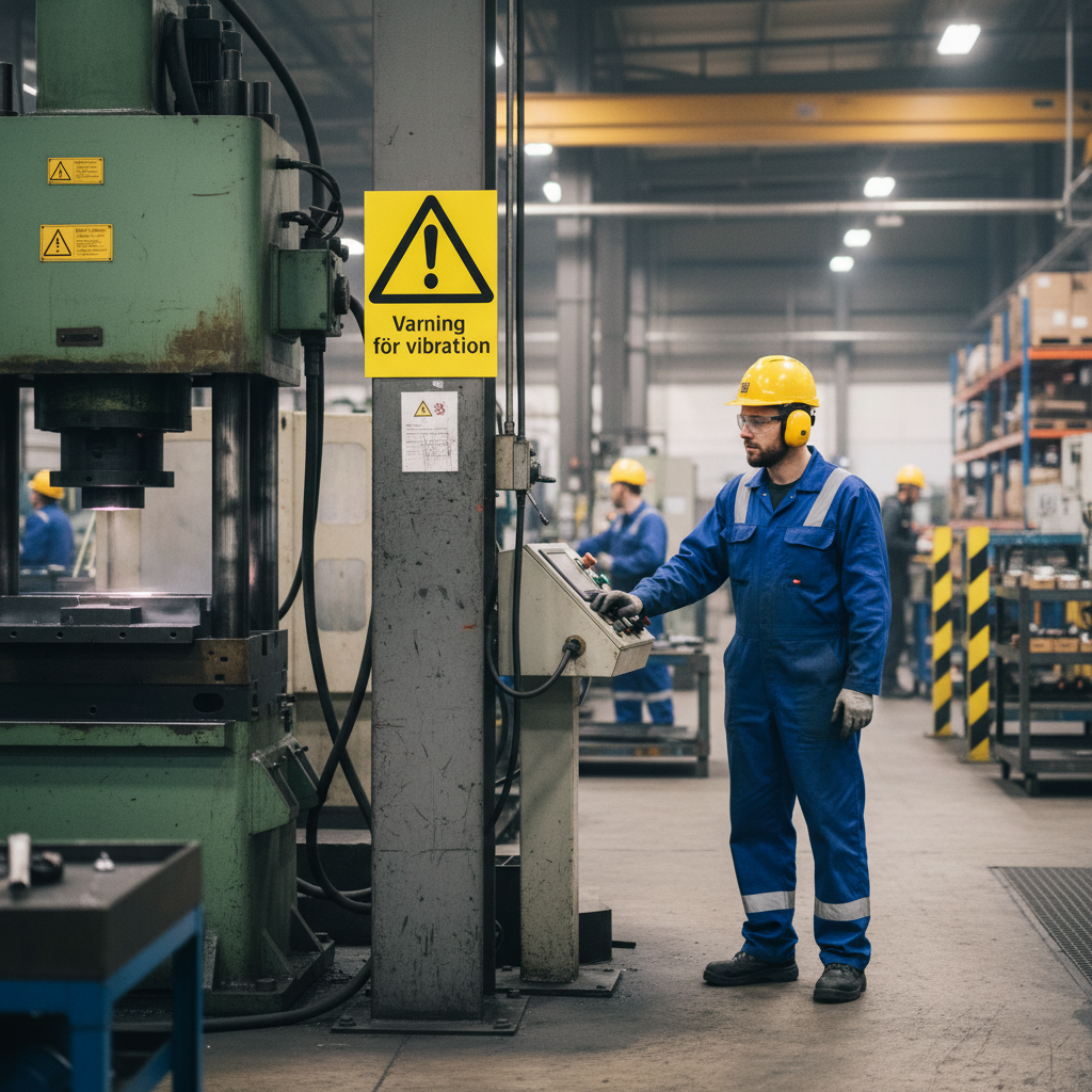 Premium Warning Sign for Vibration Risks - Self-Adhesive, Plastic, Aluminum Options with High-Visibility Design