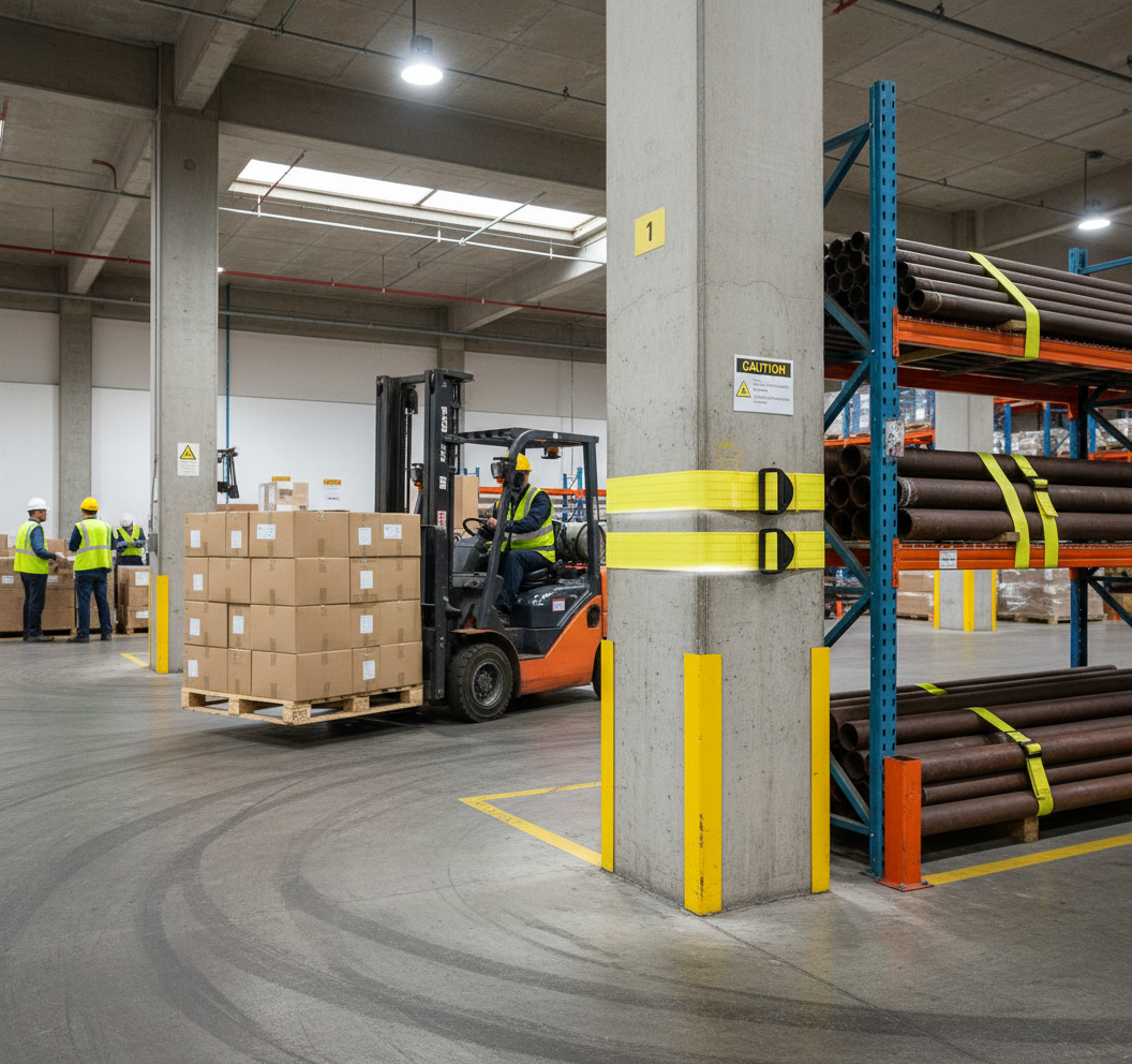 Premium Yellow Reflective Straps 4000mm - Durable Set of 2 for Enhanced Visibility