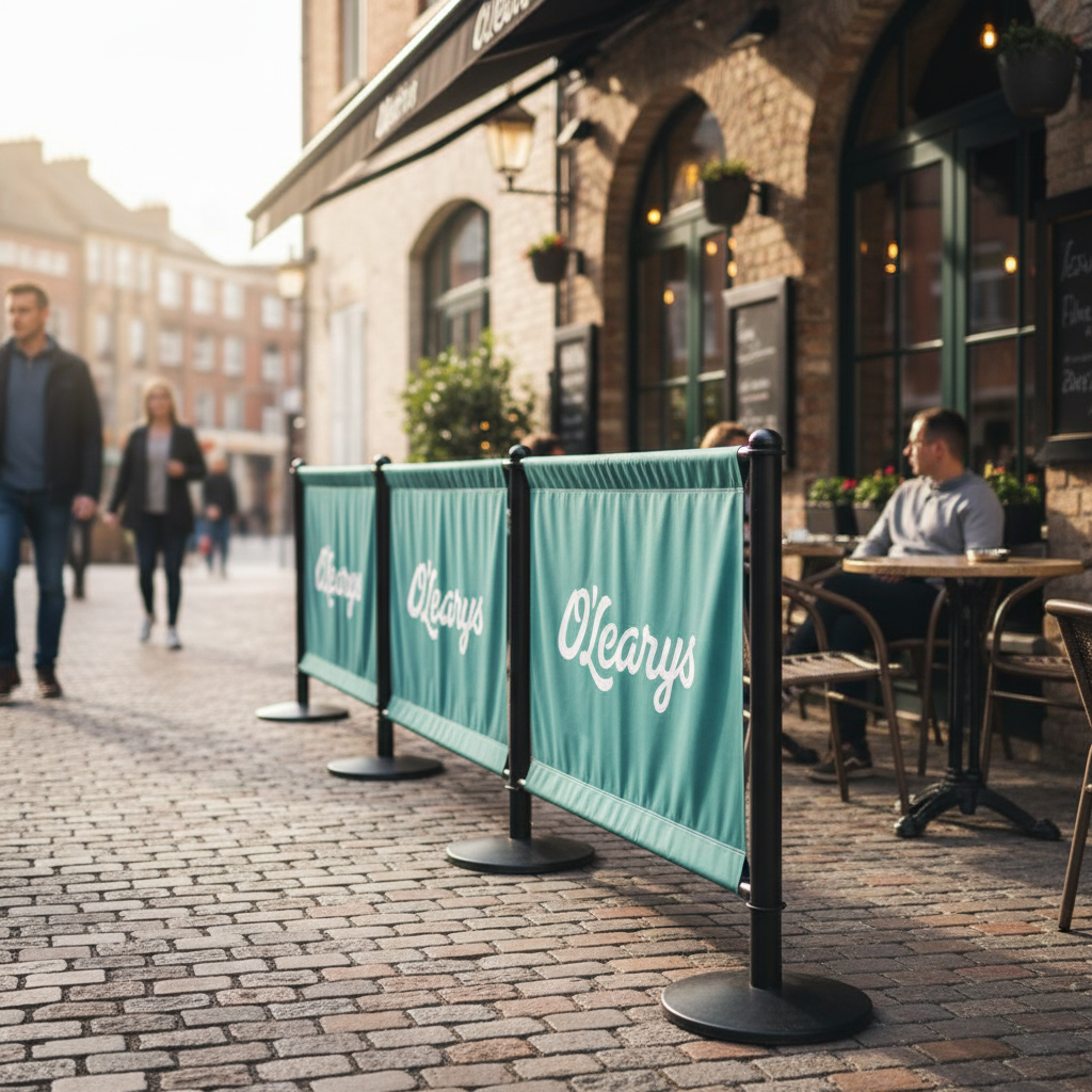 Premium Custom Printed Café Banners - Multiple Sizes, Durable Materials, Full Custom Print for Outdoor Branding