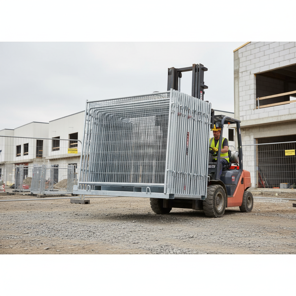 Premium Heavy Duty Storage and Transport Pallet for Fences - Holds 20 Panels, Galvanized Steel Construction