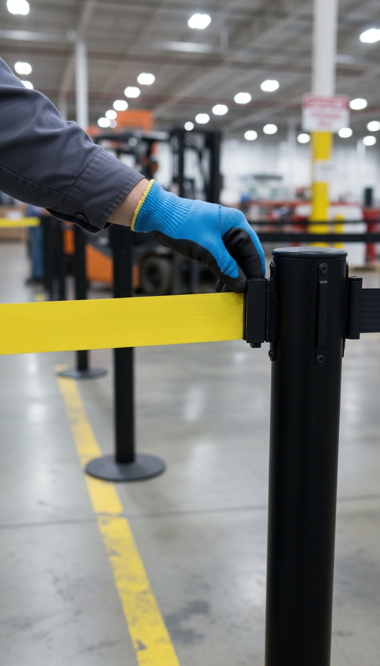 Premium Replacement Belt End for Various Stanchion Models and Wall Mounts - Ensure Safe Use of Your Barrier Systems