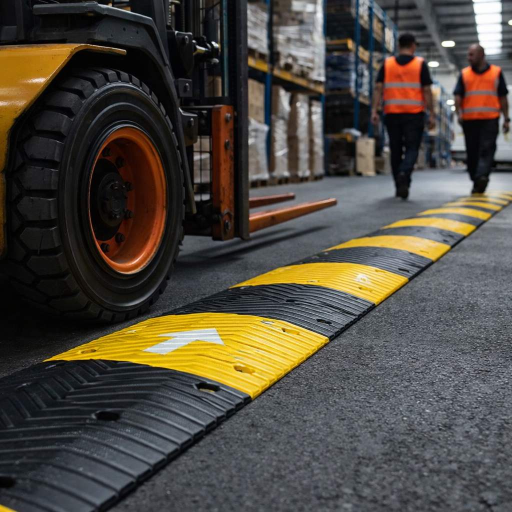 Speed Bump Kit – 4500x400x50mm – Reflective Chevrons – Commercial Use