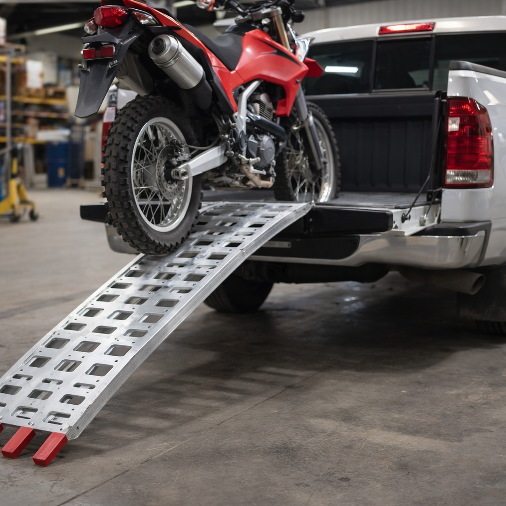 Side Loading Motorcycle Ramp Motorbike Loading Ramp 1500mm x 290mm – Heavy Duty