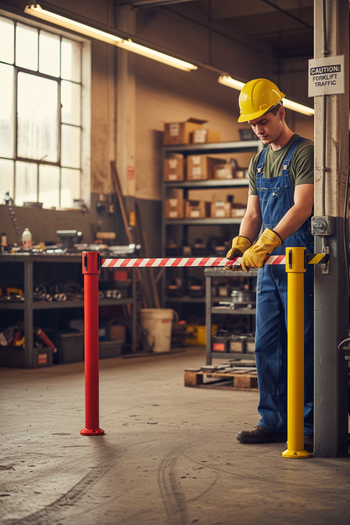 Heavy Duty Belt Barrier with Retractable Lengths of 3.4m, 4.9m, and 10.6m for Safety and Crowd Control