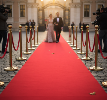 Premium Red Carpet for Events - Durable Needle-Punch Felt, 5-50m Length Options for Indoor and Outdoor Use