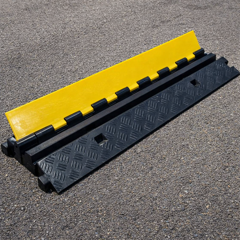 Rubber Cable Protector – Small – 2-Channel, 2500kg Capacity – Industrial