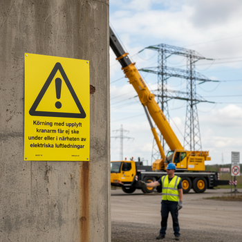 Premium Warning Sign for Crane Operation - Multiple Materials and Sizes for Professional Safety and Visibility