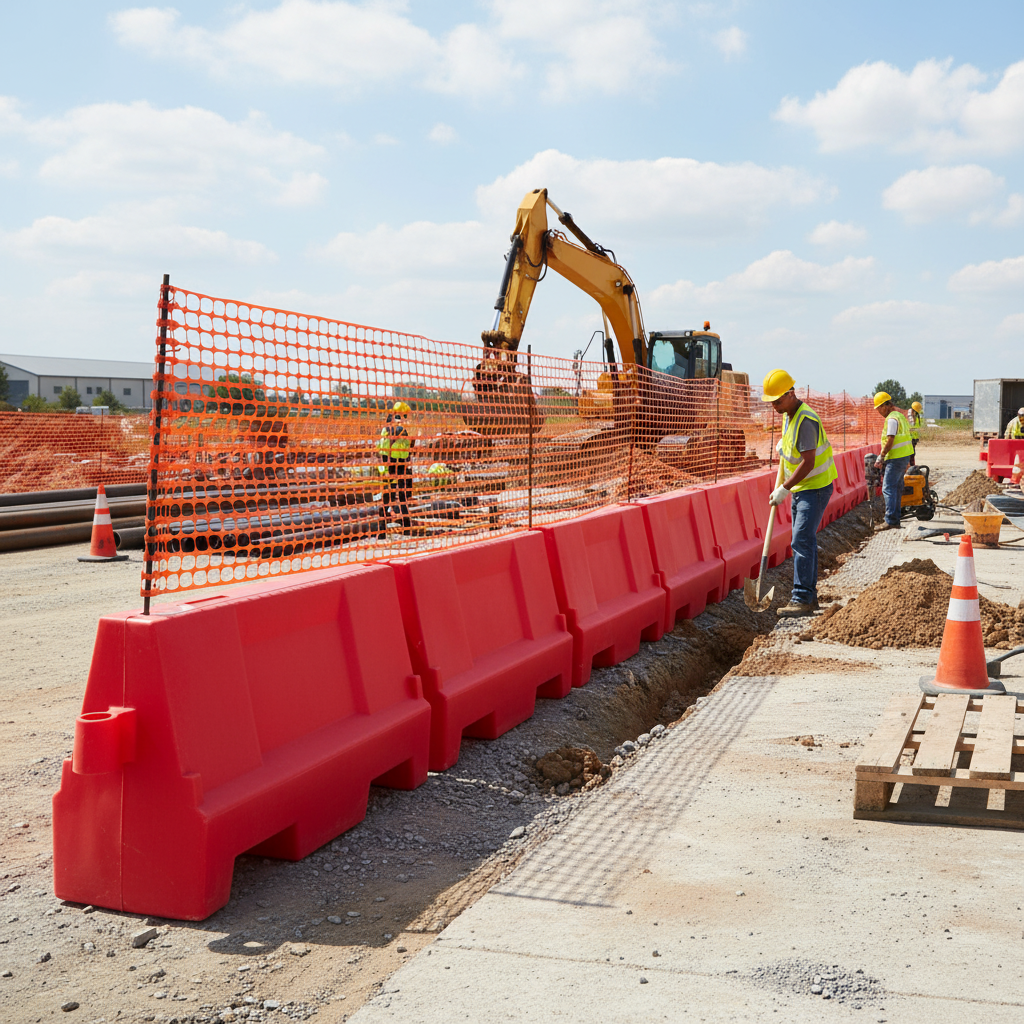 Premium 1m Water Filled Barrier System - Lightweight, Durable, and Easy to Deploy for Traffic... - side view | Barriers Co