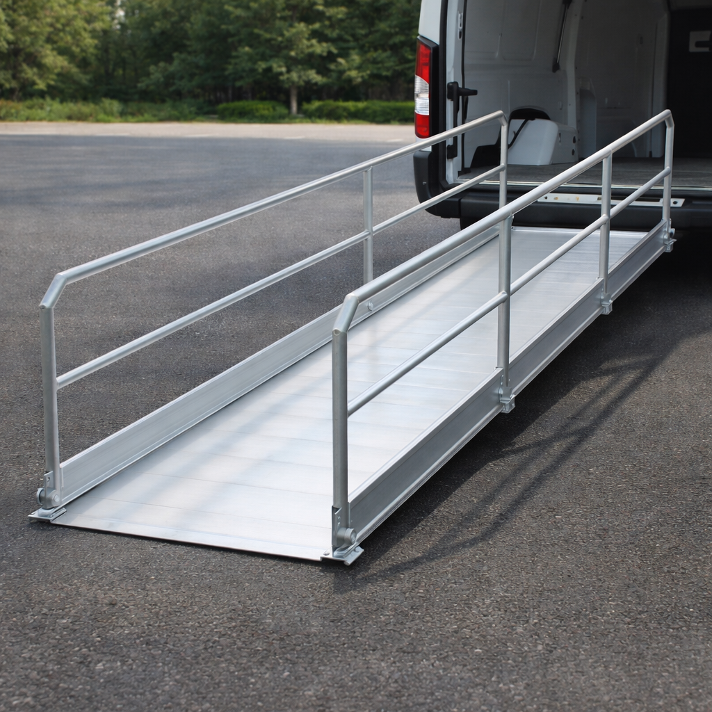 Vehicle Accessible Ramps – 4790mm Long, 1000mm Wide – With Handrails – Commercial Use