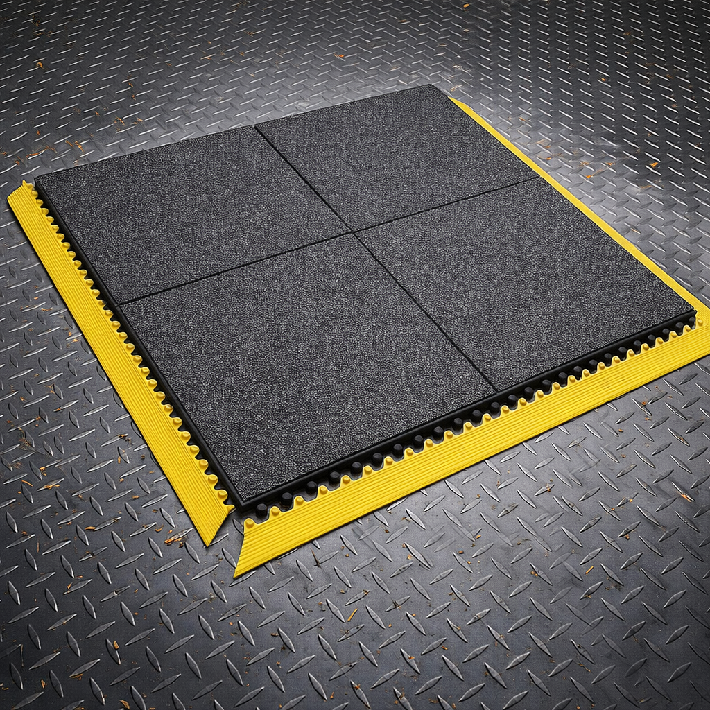 Nitrile Rubber Mat Tile – 91cm x 91cm – Fire Resistant – Industrial Use