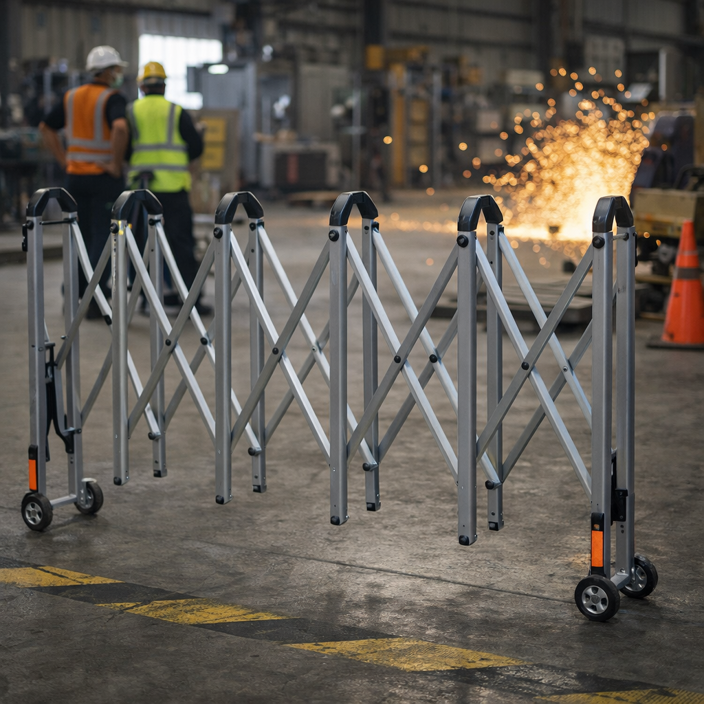 Expandable Safety Barrier – 2.1m Length – Aluminium – Indoor/Outdoor Use