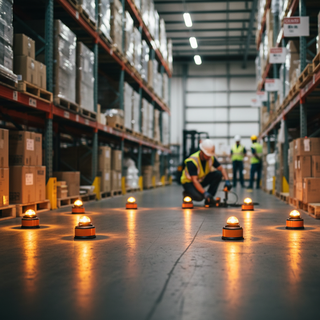 Premium Portable Adhesive Backed LED Lights for Enhanced Safety Visibility in Dark Areas