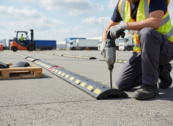 Premium Heavy-Duty Modular Rubber Speed Bump System with Reflective Features for Traffic Calming in Residential and Commercial Areas