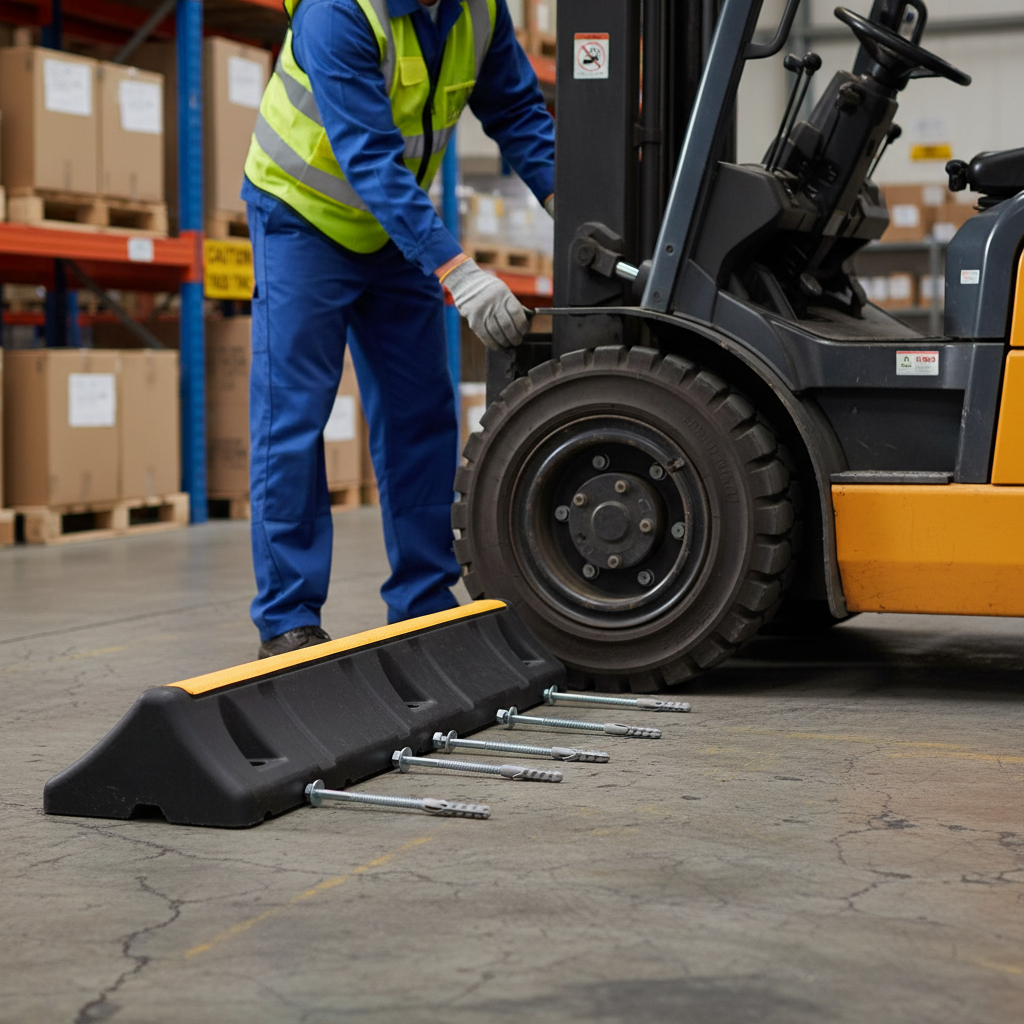 Heavy Duty Wheel Stop 1000mm Long - Durable Rubber with Easy Installation and High Visibility Design for... | Barriers Co