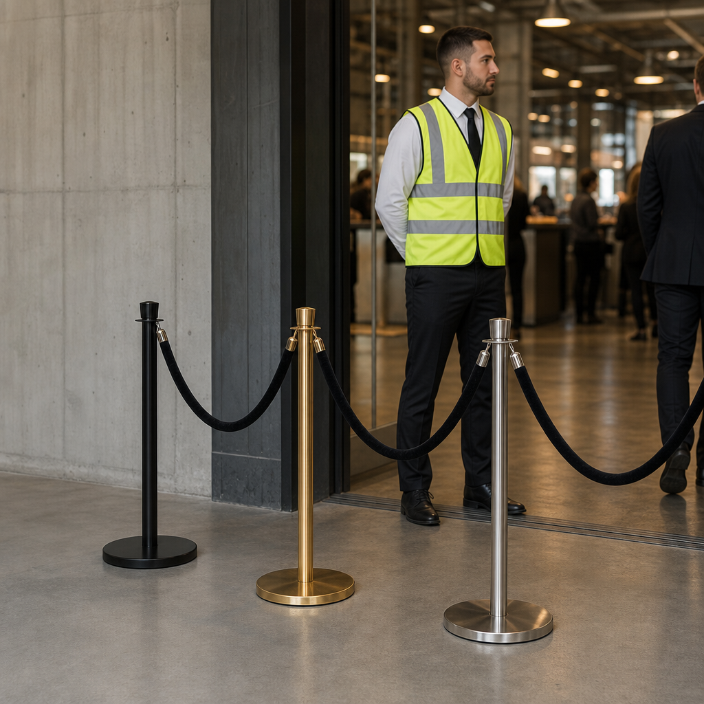 Premium Post and Rope Barrier for Event Management