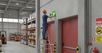 Premium Directional Sign - Emergency Exit Right with Glow-in-the-Dark Coating and Multiple Size Options