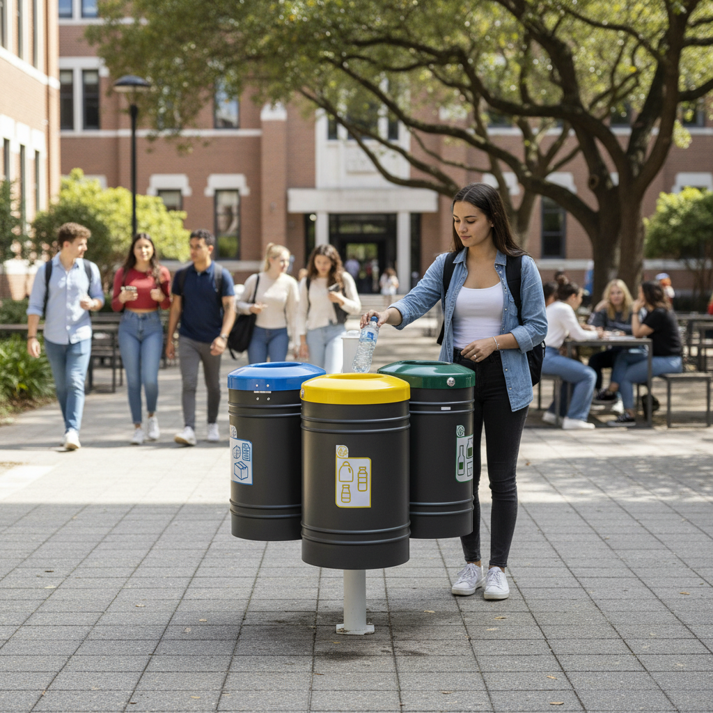 Premium Additional Bin for 40L Selective Sort Recycling Kit with Non-Melting Lid and Custom Color Options - Detail View | Bar
